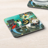 Musik-Malerei "New- Orleansjazz " Getränkeuntersetzer (Linke Seite)