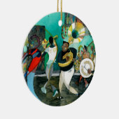 Musik-Malerei "New- Orleansjazz " Keramikornament (Rechts)