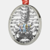 Musik-Mann Silbernes Ornament (Links)