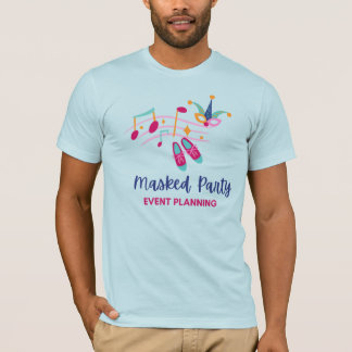 Musik & Maskierte Party Bedrucktes Kurzarm-Shirt T-Shirt