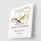 Musik-Memorial Melody-Zitat Quadratische Wanduhr (Winkel)