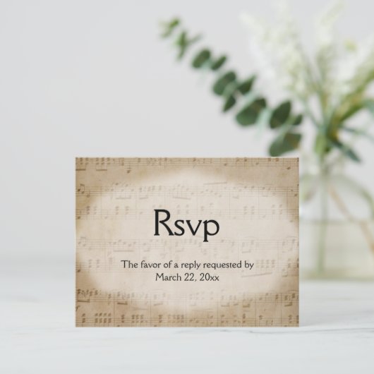 Musik Menü UAWG Postkarte (Stehend Vorderseite)