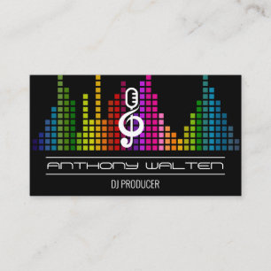 Musik-Mikrofon-Logo   Colorful Equalizer Visitenkarte