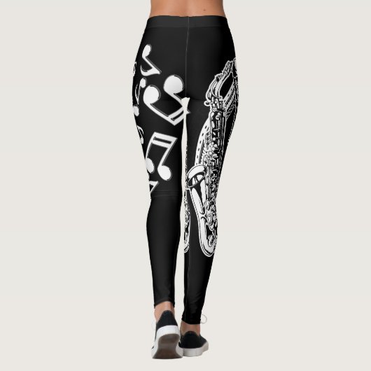 Musik-Mikrofon und Anmerkungen Leggings (Rückseite)