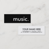 Musik. Mini Visitenkarte (Vorne/Hinten)