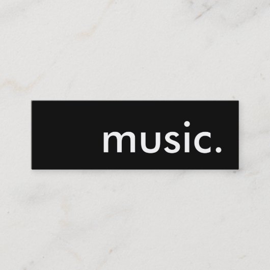 Musik. Mini Visitenkarte (Vorderseite)