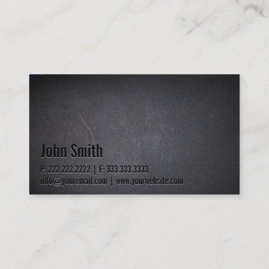 Musik Minimalistische Fett-Text dunkel Visitenkarte (Rückseite)