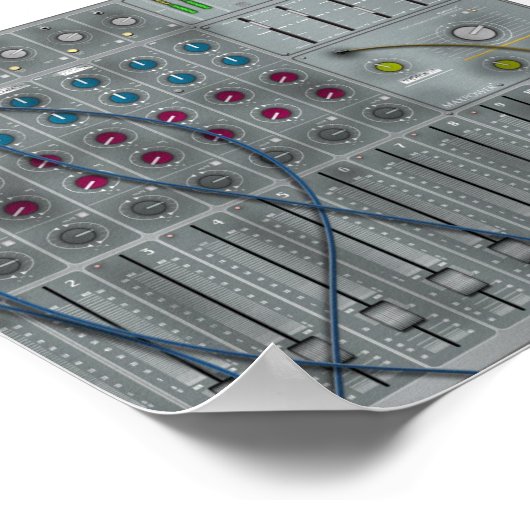 Musik-Mischpult Poster (Ecke)