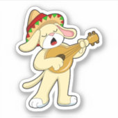 Musik mit Gitarre spielen Aufkleber (Vorderseite)