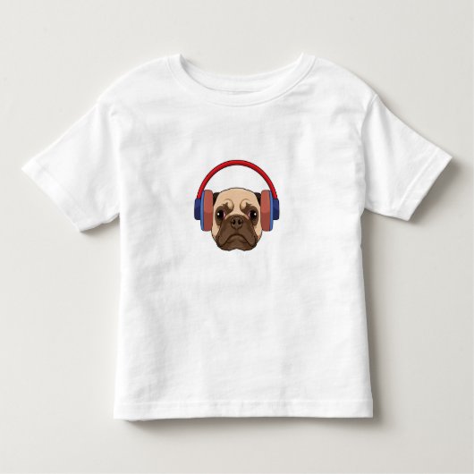 Musik mit Headphone spielen Kleinkind T-shirt (Vorderseite)