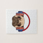 Musik mit Headphone spielen Puzzle (Horizontal)