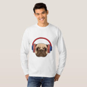 Musik mit Headphone spielen T-Shirt (Vorne ganz)