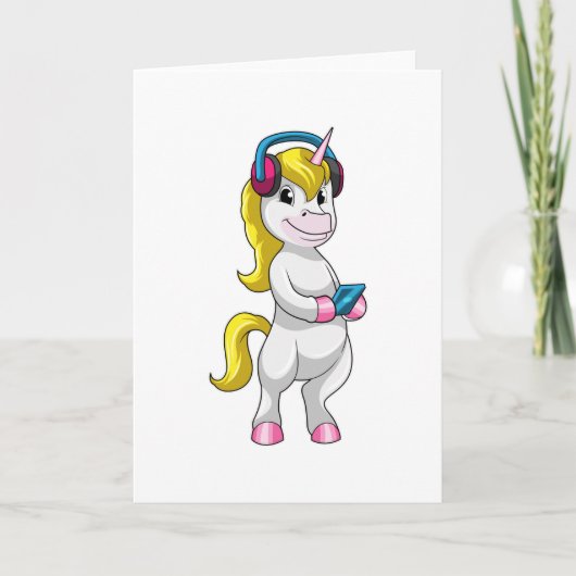 Musik mit Kopfhörer hören Karte (Vorderseite)