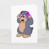 Musik mit Kopfhörer Karte (Vorderseite)