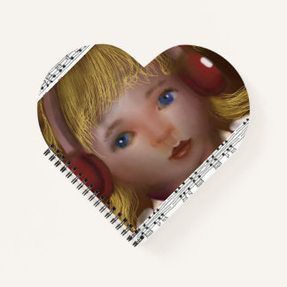 Musik mit Kopfhörern Notizblock