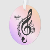 Musik mit Name und Jahr Ornament (Vorderseite)