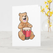 Musik mit Trommelmusik Karte (Gelbe Blume)