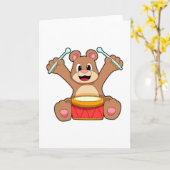 Musik mit Trommelmusik Karte (Gelbe Blume)