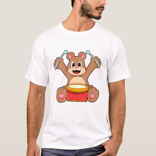 Musik mit Trommelmusik T-Shirt (Vorderseite)