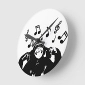 Musik monkeymonkey runde wanduhr (Winkel)