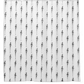 Musik Motif Melting Treble Clef Schwarz-Weiß-Musik Duschvorhang (Vorderseite)