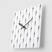 Musik Motif Melting Treble Clef Schwarz-Weiß-Musik Quadratische Wanduhr (Winkel)