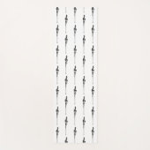 Musik Motif Melting Treble Clef Schwarz-Weiß-Musik Yogamatte (Vorderseite)