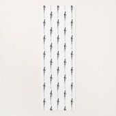 Musik Motif Melting Treble Clef Schwarz-Weiß-Musik Yogamatte (Rückseite)