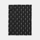 Musik Motif Melting Treble Clef Weiß und Schwarz Fleecedecke (Vorderseite)