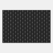 Musik Motif Melting Treble Clef Weiß und Schwarz Geschenkpapier Set (Vorderseite 2)