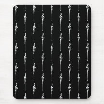 Musik Motif Melting Treble Clef Weiß und Schwarz