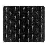 Musik Motif Melting Treble Clef Weiß und Schwarz Schneidebrett (Vorderseite)