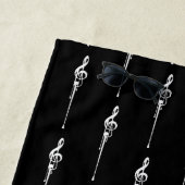 Musik Motif Melting Treble Clef Weiß und Schwarz Strandtuch (Beispiel)