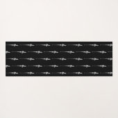 Musik Motif Melting Treble Clef Weiß und Schwarz Yogamatte (Rückseite (Horizontal))