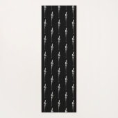 Musik Motif Melting Treble Clef Weiß und Schwarz Yogamatte (Rückseite)