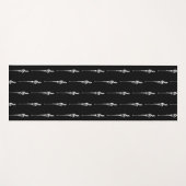 Musik Motif Melting Treble Clef Weiß und Schwarz Yogamatte (Vorderseite (Horizontal))