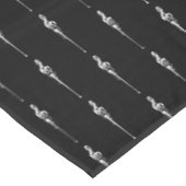Musik Motif Melting Treble Clef Weiße und Schwarze Tischdecke (Schrägansicht)