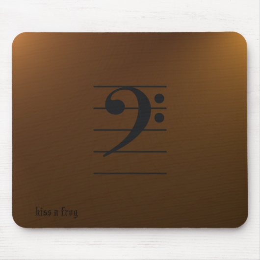 Musik Mousepad - Bassschlüssel (Vorne)
