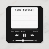 Musik MP3 Player Black Wedding Song Anfrage Begleitkarte (Vorderseite)