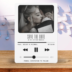 Musik MP3 Player Hochzeit Weiß Save The Date