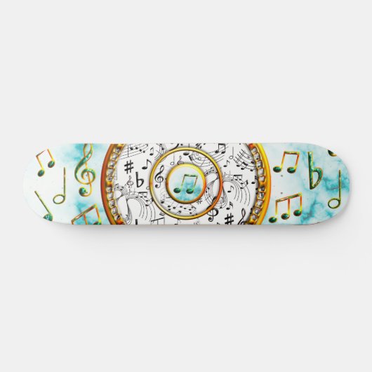 Musik, Musical Notes, Marmor Skateboard (Horizontal)