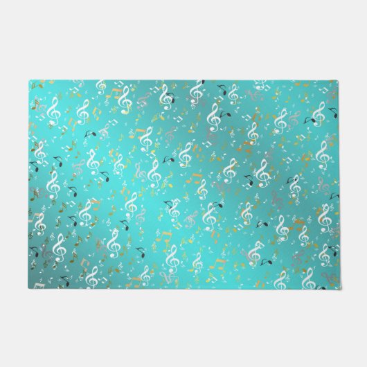 Musik, Musik, Noten, Weiß, Melodie, Klang, Ton, Fußmatte (Vorderseite)