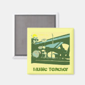 Musik/Musiker/Lehrer Magnet (Vorderseite/Rückseite)