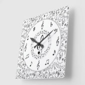Musik, Musikhinweise Quadratische Wanduhr (Winkel)