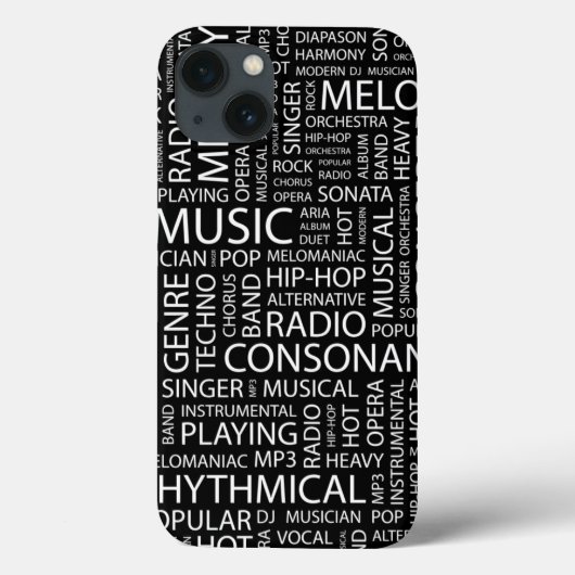 MUSIK-Muster-Wortwolke Case-Mate iPhone Hülle (Rückseite)