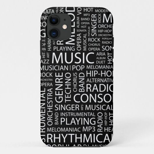 MUSIK-Muster-Wortwolke Case-Mate iPhone Hülle (Rückseite)