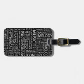 MUSIK-Muster-Wortwolke Gepäckanhänger (Vorderseite horizontal)