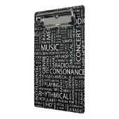 MUSIK-Muster-Wortwolke Mini Klemmbrett (Gewinkelt2)