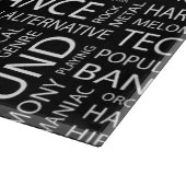 MUSIK-Muster-Wortwolke Schneidebrett (Ecke)