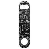 MUSIK-Muster-Wortwolke Speedflaschenöffner (Rückseite)